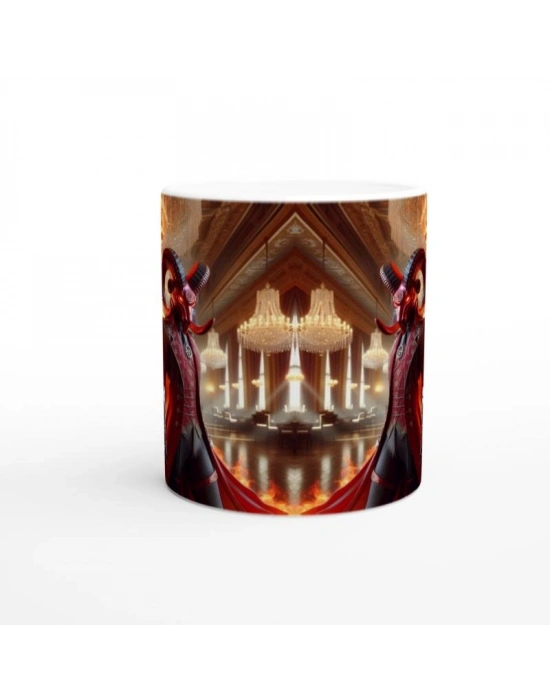 Koç Burcu Baskılı Kahve Kupası - Zodyak Maskeli Balo Vs1