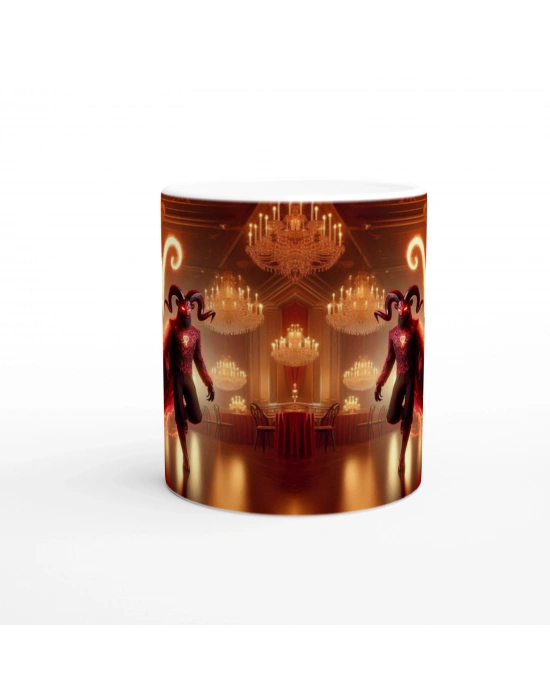 Koç Burcu Baskılı Kahve Kupası - Zodyak Maskeli Balo Vs3