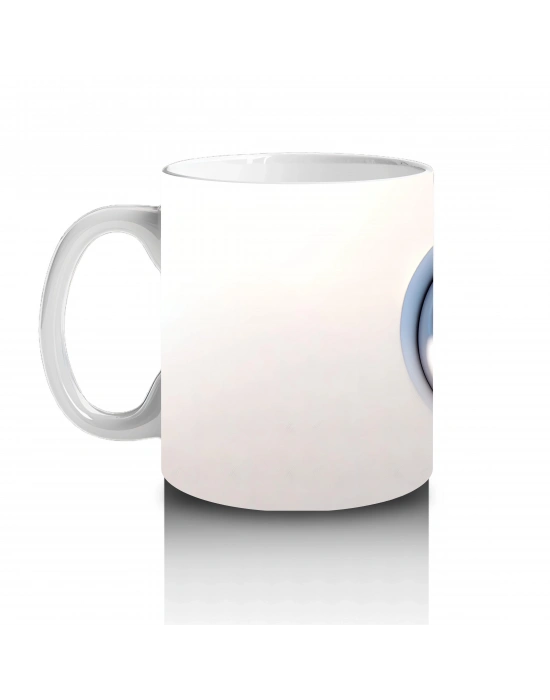 Koca Gözlü Sevimli Karakter Çatlak Desenli Kupa – Baskılı Kupa Bardak