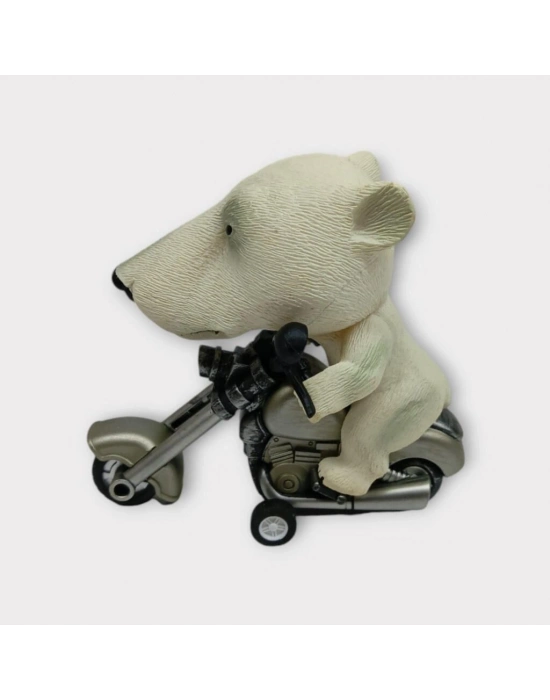 Koca Kafalı Sürücü Hayvan Figür - Beyaz Ayı