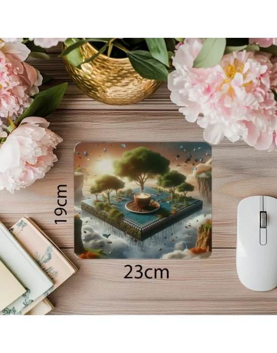 Kod Çipli Yüzen Ada Mousepad – Fantezi Stil - 19x23 cm 2 mm Dikdörtgen İthal Baskılı Mouse Pad