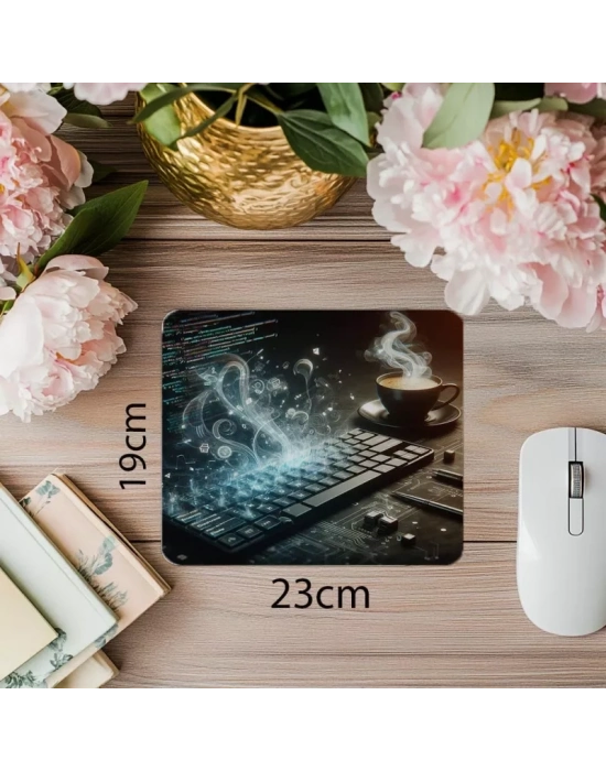 Kod Tuşlu Holografik Klavye Mousepad - 19x23 cm 2 mm Dikdörtgen İthal Baskılı Mouse Pad