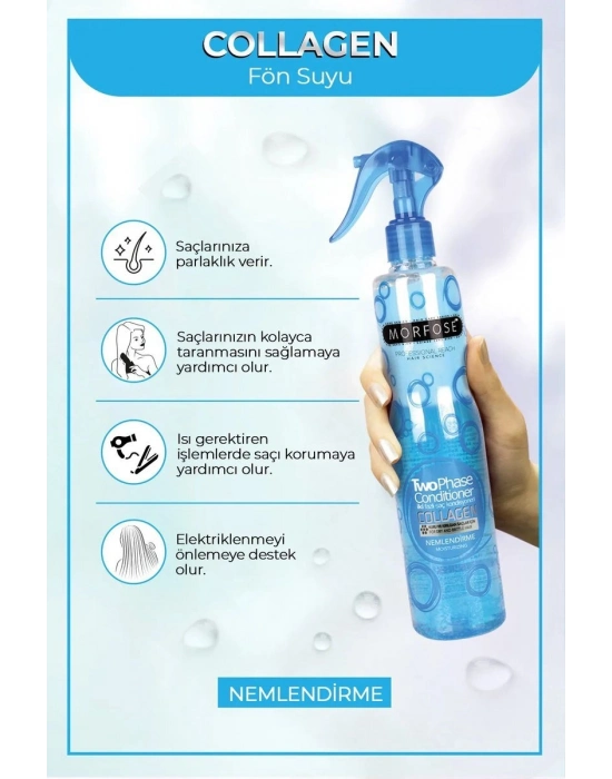 Kolajen Çift Fazlı Kondisyoner Fön Suyu 400 ML - mrfs