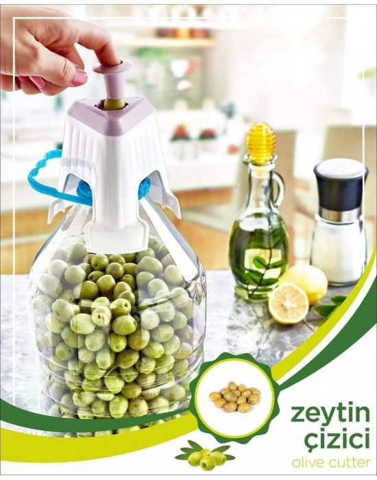 ®  Kolay Zeytin Dilme Çizme Aparatı Pratik Kolay Zeytin Çizici Alet