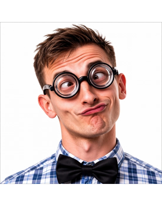 Komik Şişe Altlığı Gözlük - Absürt Şişe Dibi Tabanlı Komik Gözlük