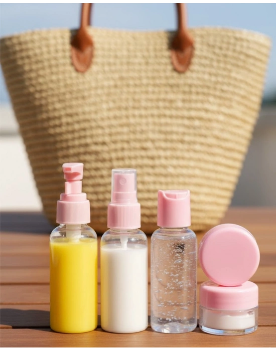 Kompakt 5 Parça Seyahat Kozmetik Şişe Takımı