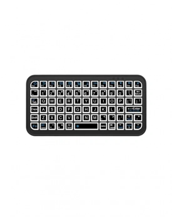 Kompakt Siyah RGB Işıklı Bluetooth Mini Klavye