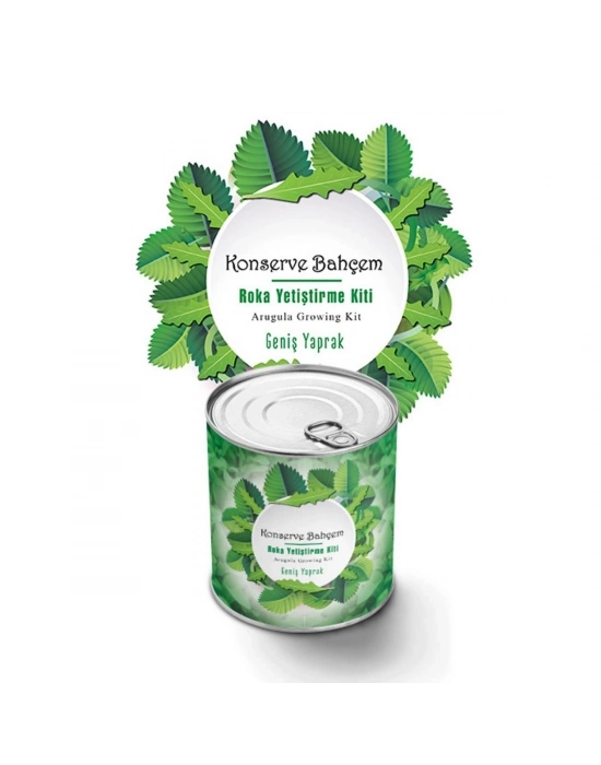 ®  Konserve Bahçem Evde Konservede İri Yapraklı Roka Yetiştirme Kiti