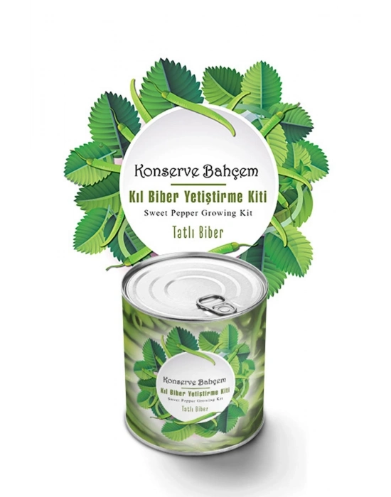 Konserve Bahçem Evde Konservede Tatlı Sivri Biber Yetiştirme Kiti