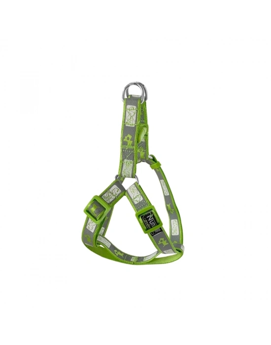 Köpek Göğüs Tasma Seti Köpek Desenli 120 cm-34 cm-47 cm Yeşil