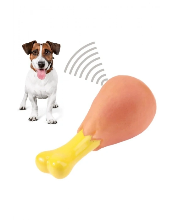 Köpekler İçin Sesli Oyuncak Tavuk Butu