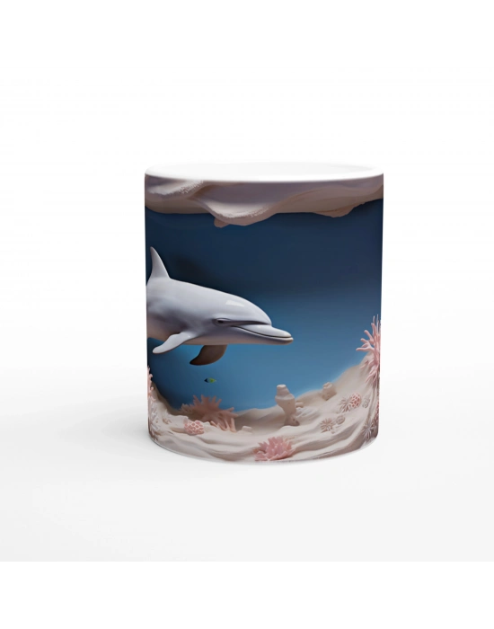 Koral Dünyasında Neşeli Yunus Kupa Bardak