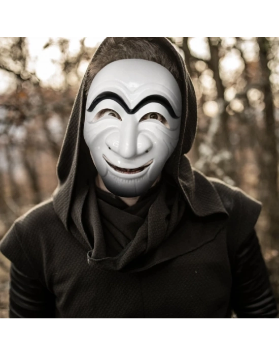 Koreli Hırsız Teatral Hahoe Maskesi - Para Heist Maskesi - Dali Maskesi