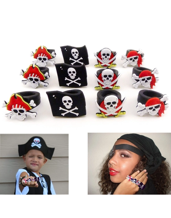 Korsan Kılıçlı Çocuk Uyumlu Plastik Korsan Yüzüğü