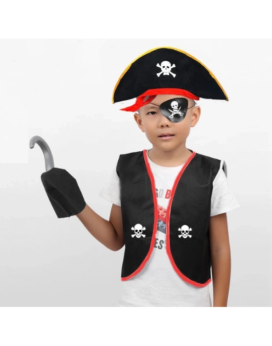 Korsan Kostüm Seti Çocuk Boy 4-6 Yaş