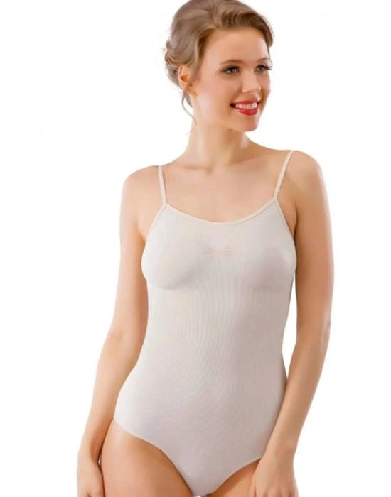 Korseli Çıtçıtlı Body Alttan Çıtçıtlı Body Atlet Korse 17500 - Ten