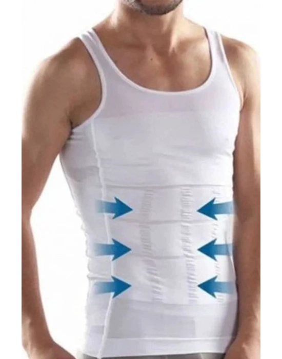 Korseli Erkek Atlet - 500 Beyaz