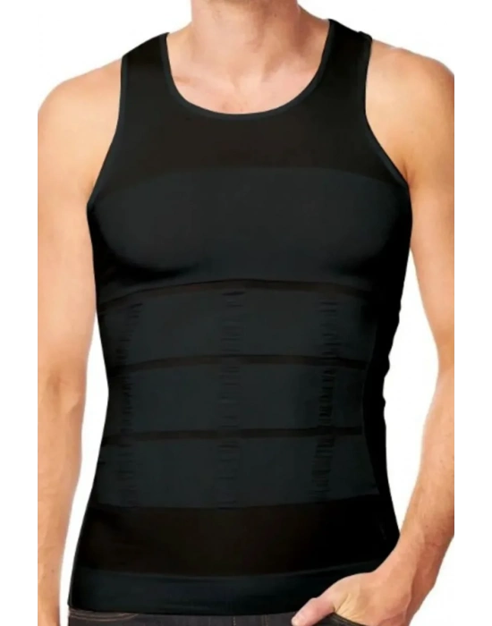 Korseli Erkek Atlet - 500 Siyah