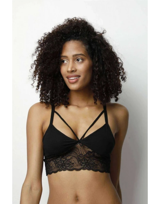 Kota 2 Adet Siyah Dantelli Büstiyer