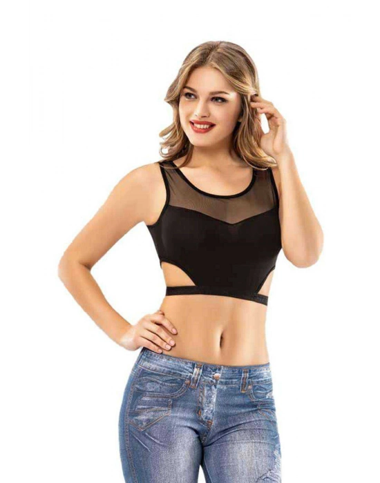 Kota 2 Adet Siyah Tül Modelli Büstiyer