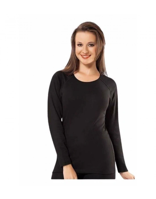 Kota Kadın Kışlık Termal Sıcak Tutan Tayt ve Fanila Takım 2li Set Siyah