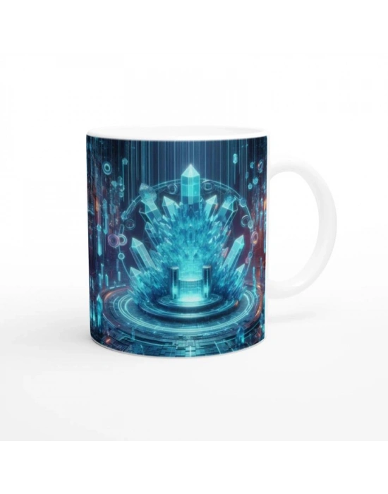 Kova Burcu Baskılı Kahve Kupası - Büyülü Kristal Mağarası Temalı Vs1