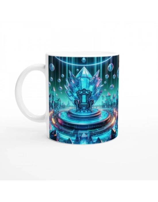 Kova Burcu Baskılı Kahve Kupası - Büyülü Kristal Mağarası Temalı Vs2