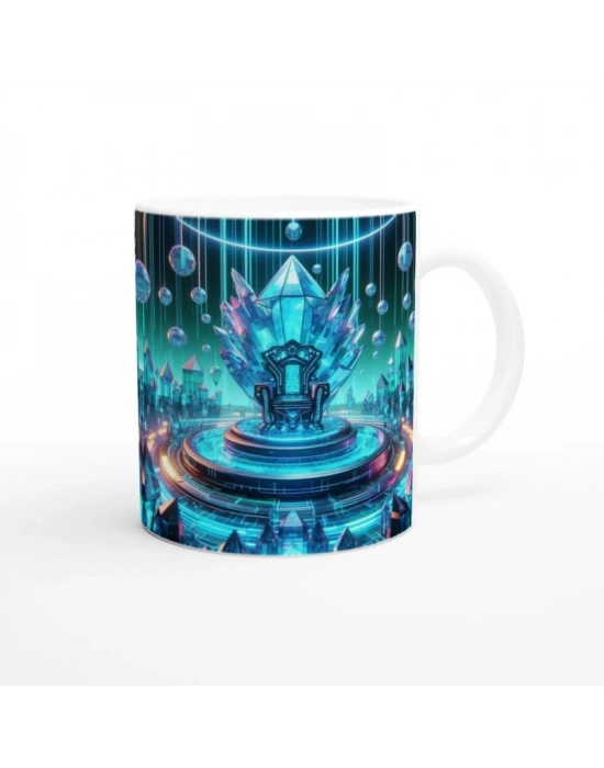 Kova Burcu Baskılı Kahve Kupası - Büyülü Kristal Mağarası Temalı Vs2