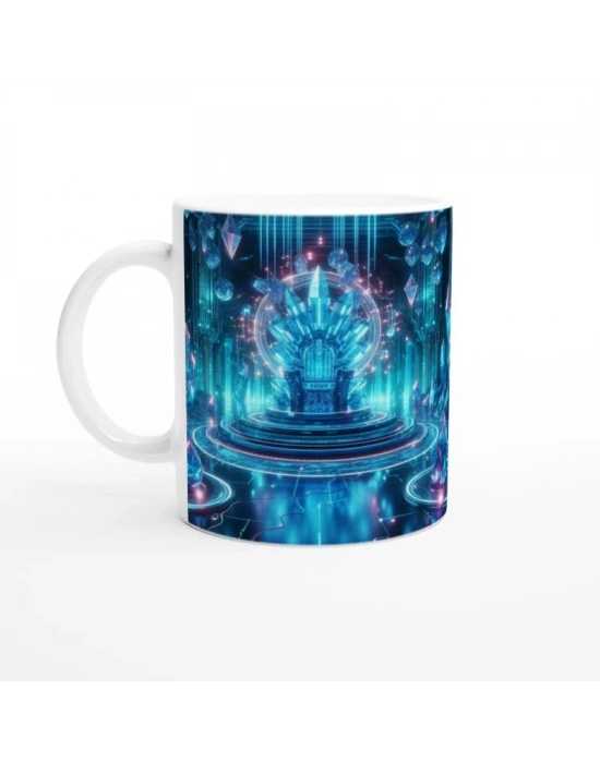 Kova Burcu Baskılı Kahve Kupası - Büyülü Kristal Mağarası Temalı Vs3