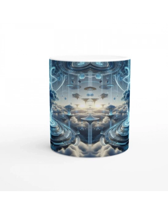 Kova Burcu Baskılı Kahve Kupası - Elementsel Doğa Krallığı Temalı Vs3