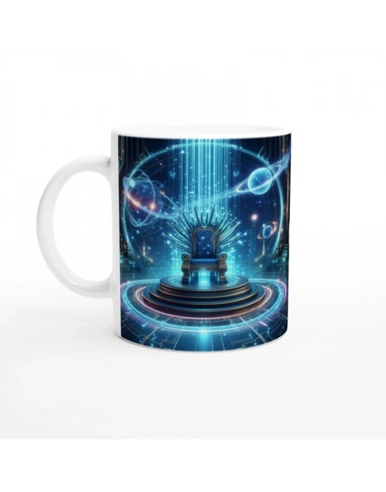Kova Burcu Baskılı Kahve Kupası - Galaktik Taht Odası Temalı Vs3