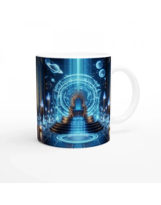 Kova Burcu Baskılı Kahve Kupası - Galaktik Taht Odası Temalı Vs4