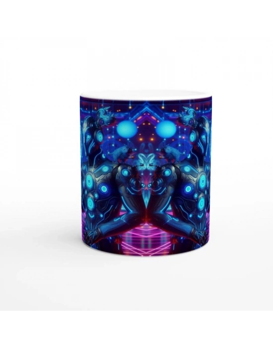 Kova Burcu Baskılı Kahve Kupası - Zodyak Maskeli Balo Vs1