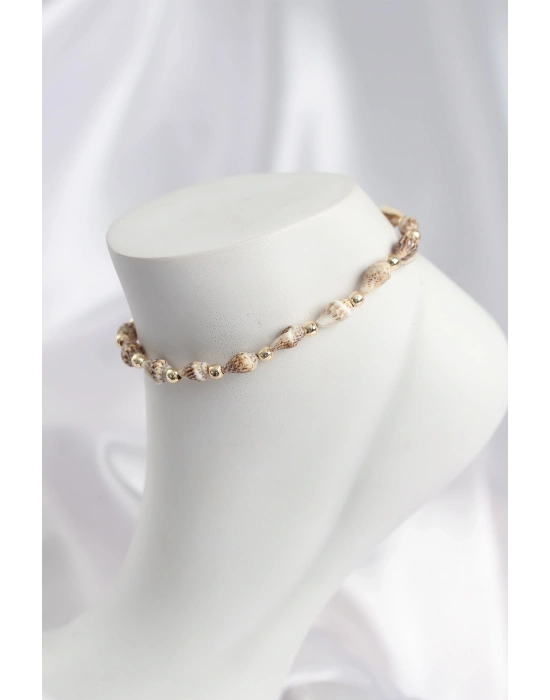 Koyu Renk Doğal Deniz Kabuğu Model Halhal