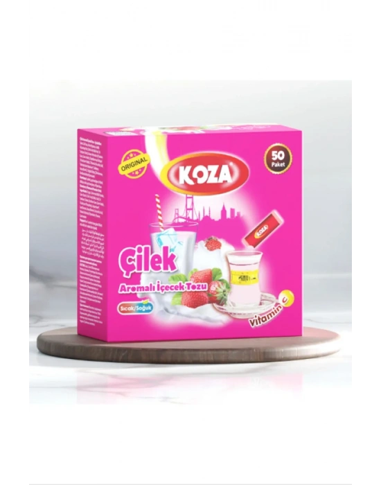Koza Tek İçimlik Çilek Aromalı Toz İçecek 50li