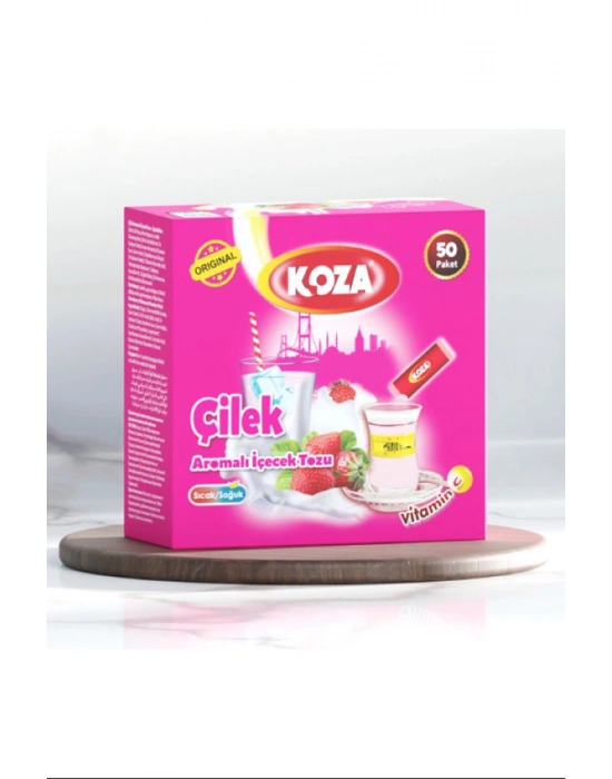 Koza Tek İçimlik Çilek Aromalı Toz İçecek 50li
