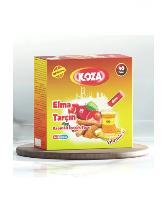 Koza Tek İçimlik Elma & Tarçın Aromalı Toz İçecek 40lı