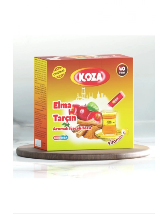 Koza Tek İçimlik Elma & Tarçın Aromalı Toz İçecek 40lı