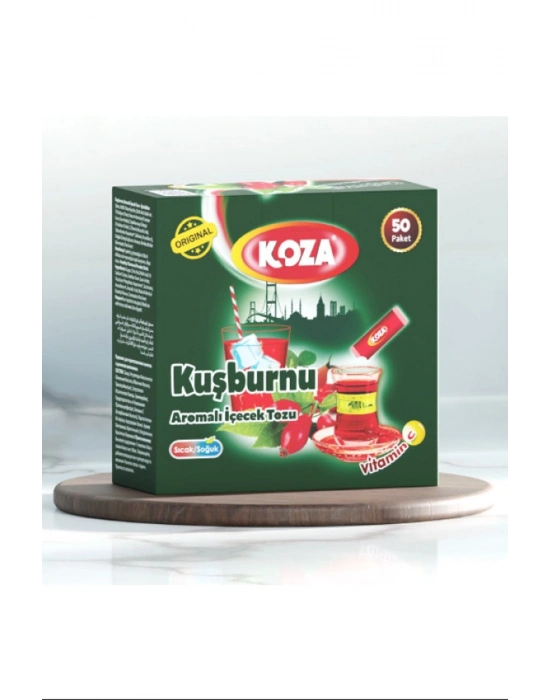 Koza Tek İçimlik Kuşburnu Aromalı Toz İçecek 50li