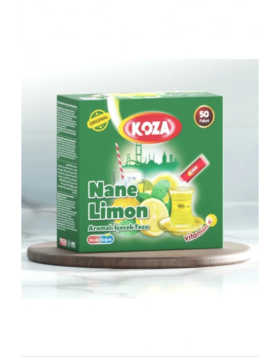 Koza Tek İçimlik Nane Limon Aromalı Toz İçecek 50li