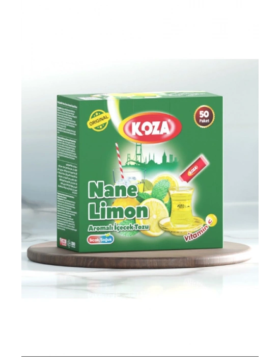 Koza Tek İçimlik Nane Limon Aromalı Toz İçecek 50li mudanis