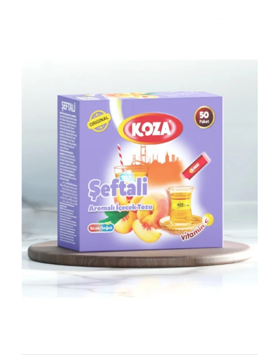 Koza Tek İçimlik Şeftali Aromalı Toz İçecek 50li