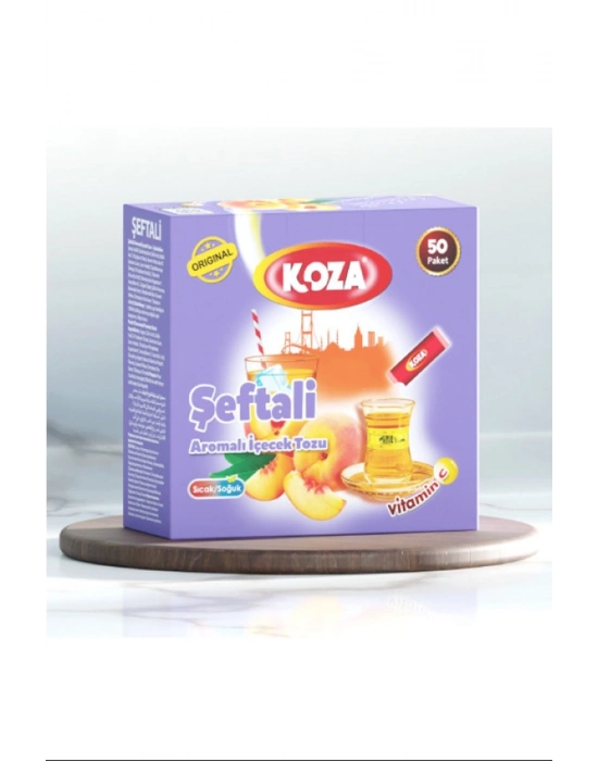 Koza Tek İçimlik Şeftali Aromalı Toz İçecek 50li