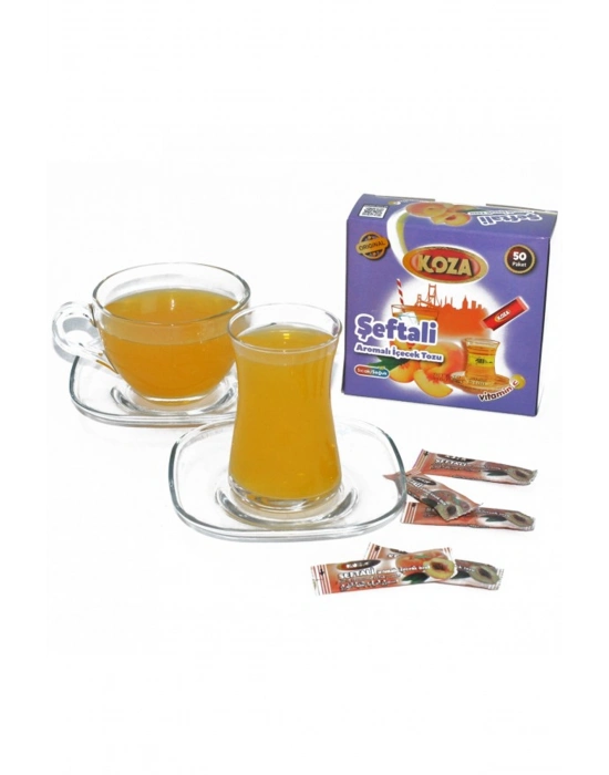 Koza Tek İçimlik Şeftali Aromalı Toz İçecek 50li