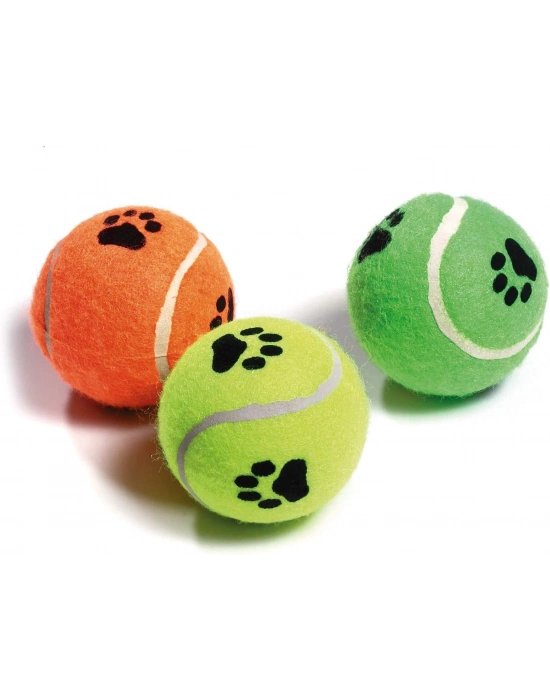 KP Köpek Oyuncak Tenis Topu Sert 3’lü 6 cm – Dayanıklı Köpek Topu