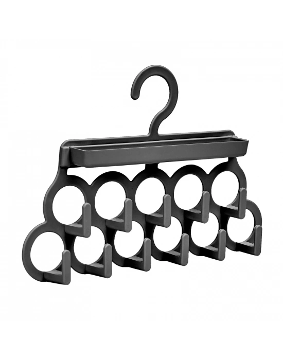 Kravat Ve Şal Askısı - Takı Ve Aksesuar Düzenleyici Askı - Siyah