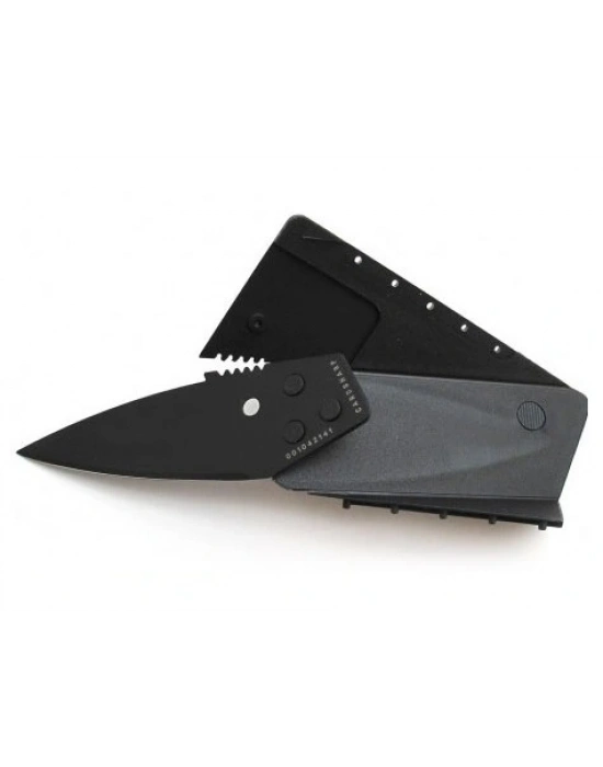 Kredi Kartı Şeklinde Çakı - Deri Kılıflı