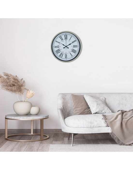 Krem 36 Cm Dekoratif Modern Duvar Saati