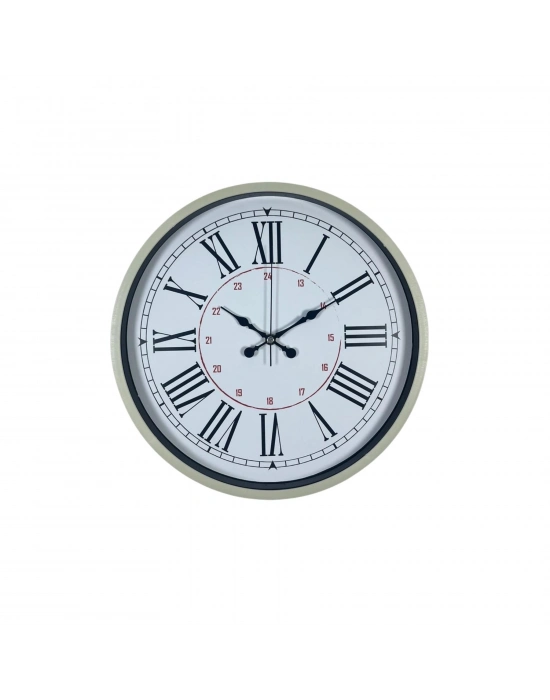 Krem 36 Cm Dekoratif Modern Duvar Saati