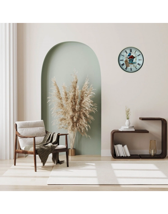 Krem 36 Cm Paris Strawberry Bird Duvar Saati